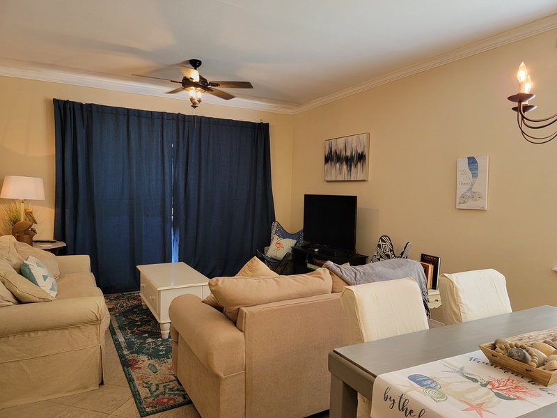 living room & balcony access