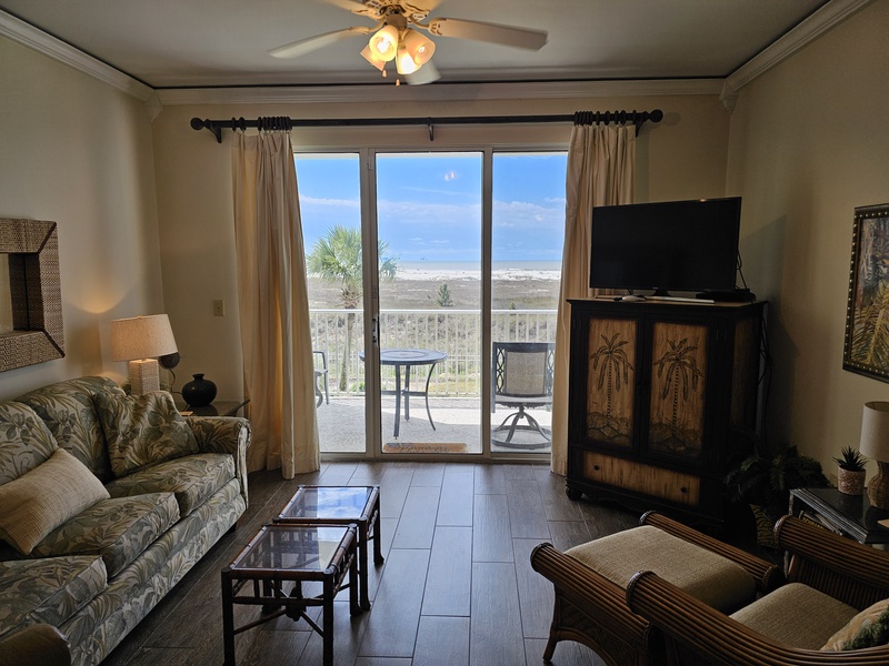 living room & balcony door