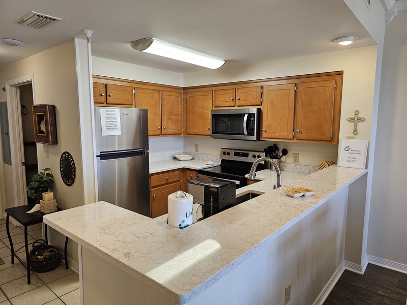 kitchen fridge & countertop