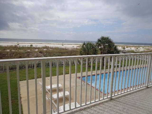 view of pool from door