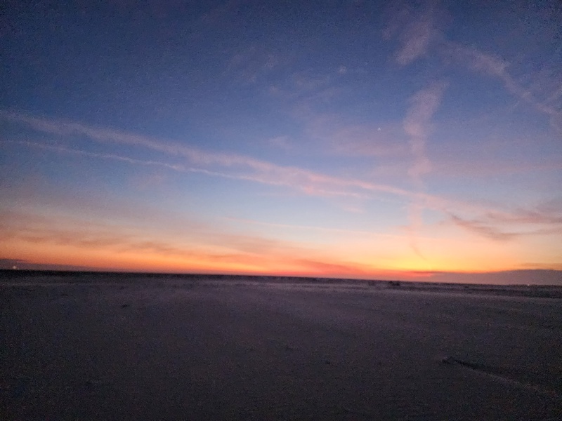 sunset on the beach