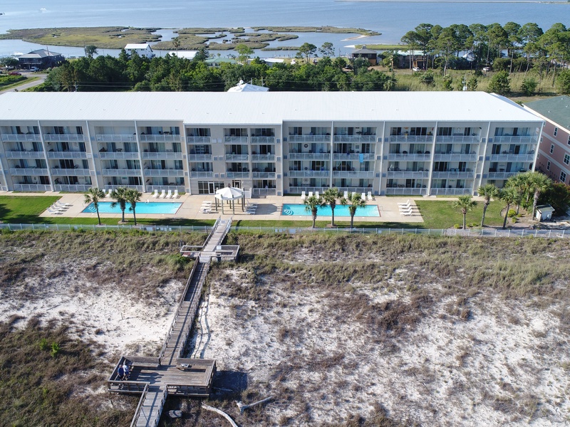 aerial building view
