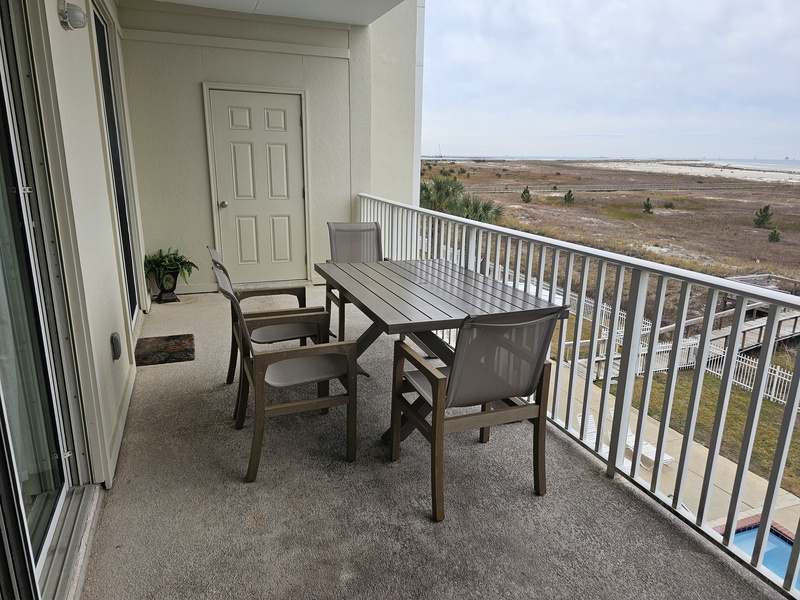 balcony chairs & view