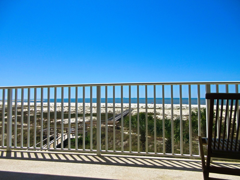 view from floor of balcony