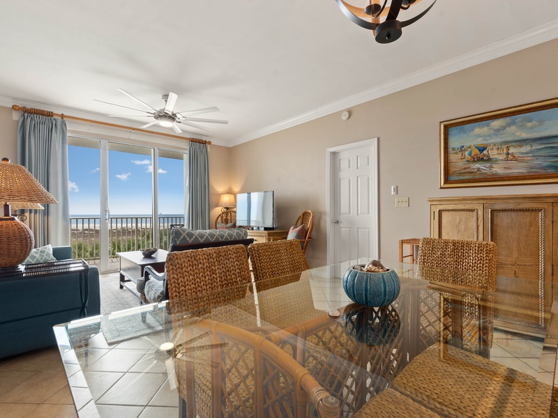 dining area & bedroom access