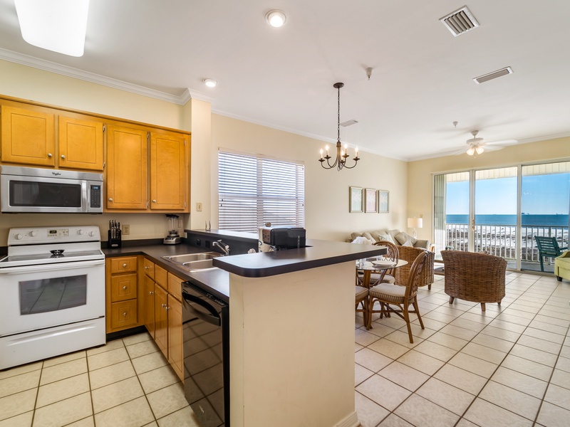 kitchen & living area