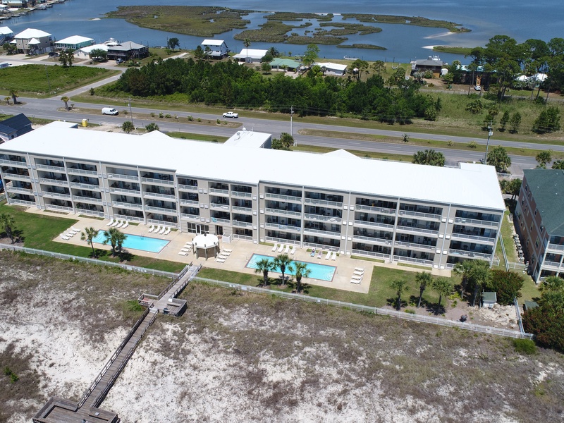 aerial building view