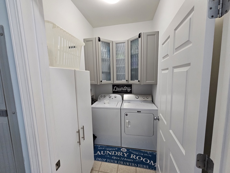Laundry Room with Extra Cabinet space