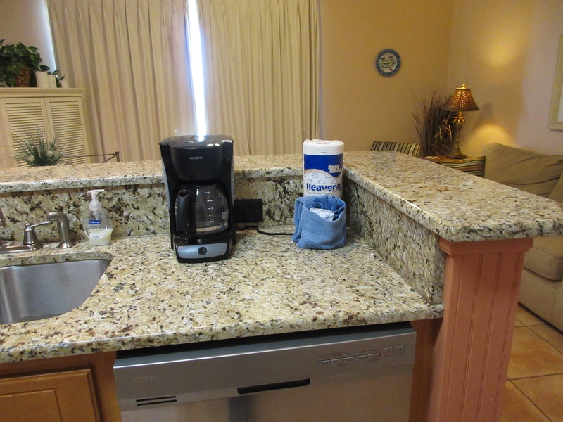 kitchen counter & coffeemaker
