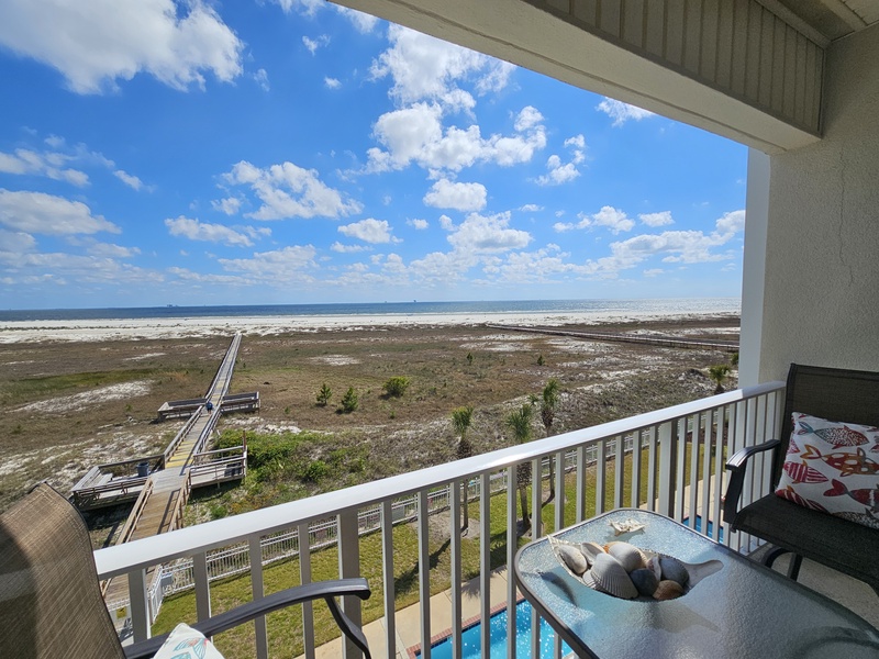 Balcony view southwest