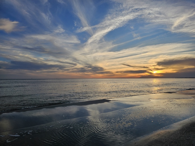 sunset on the beach