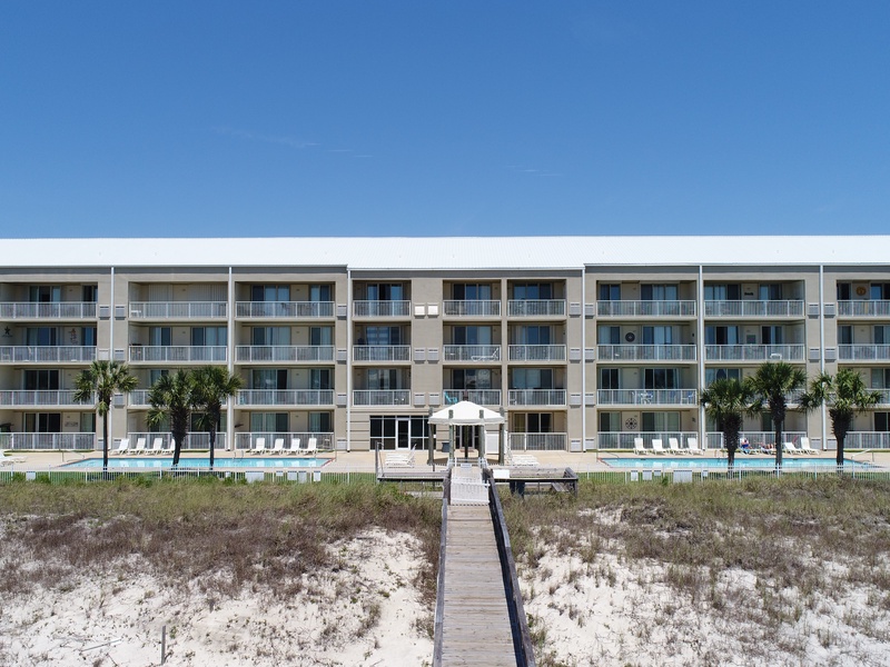 aerial view from boardwalk