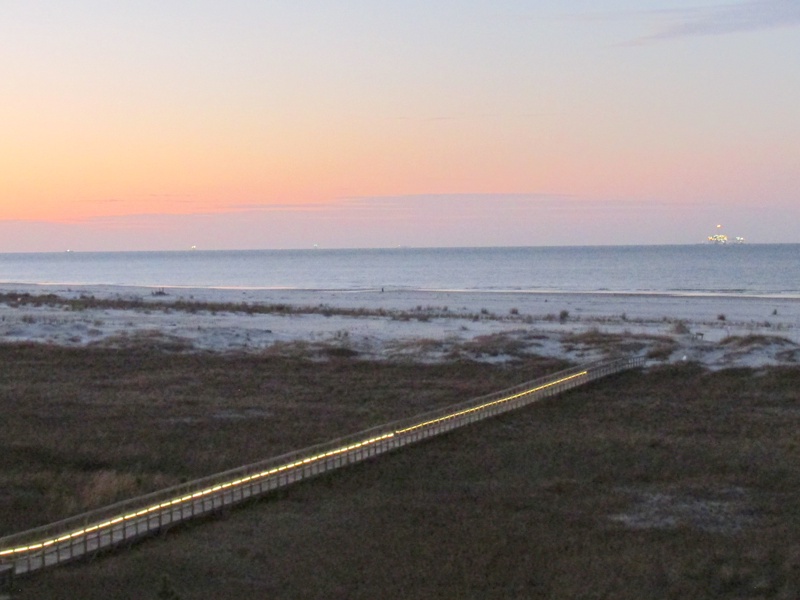 Boardwalk at sunrise