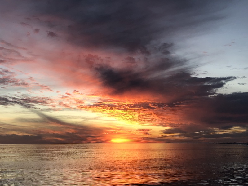 sunset on the beach