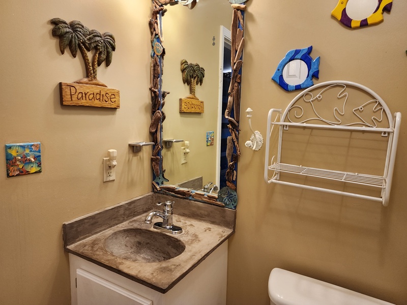 second bathroom sink & mirror