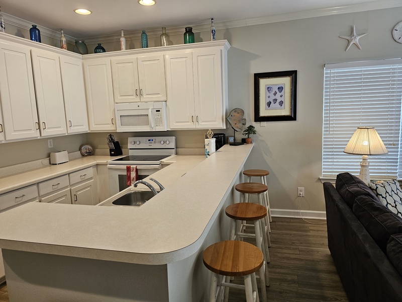 Kitchen open to Living Room