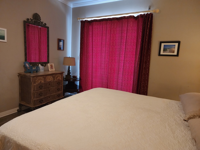 Master bedroom and balcony door