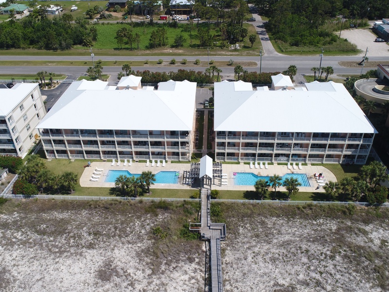 Aerial view of buildings