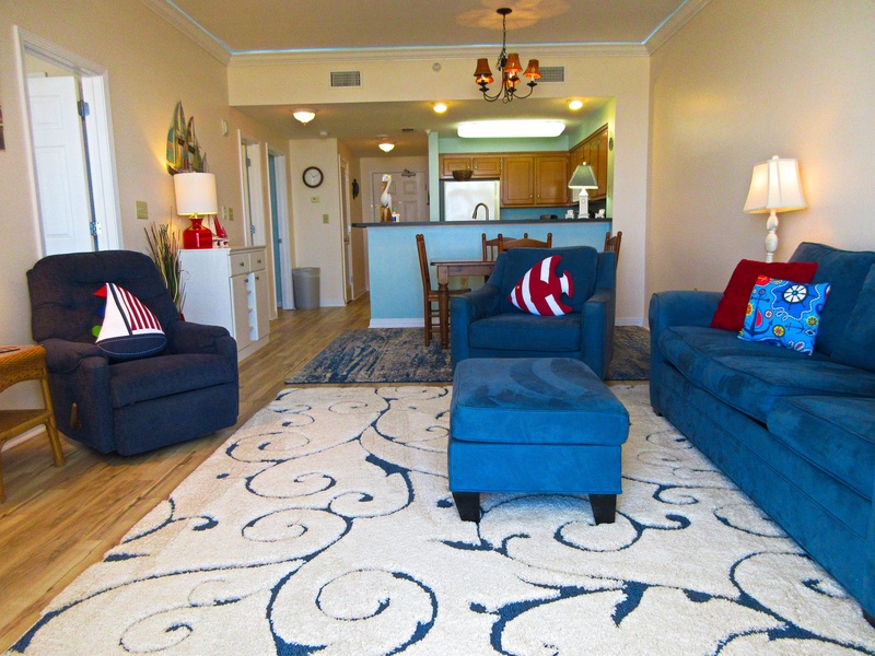 living room & kitchen