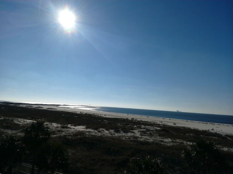 view of beach & ocean