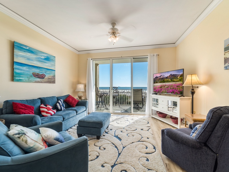 living room & balcony door