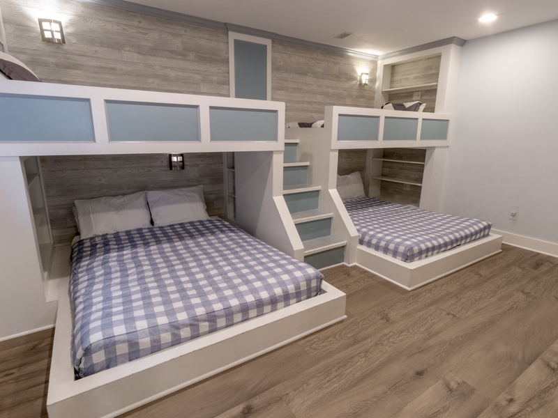 Garden Level | Bedroom 6 | Custom Built Bunk Beds