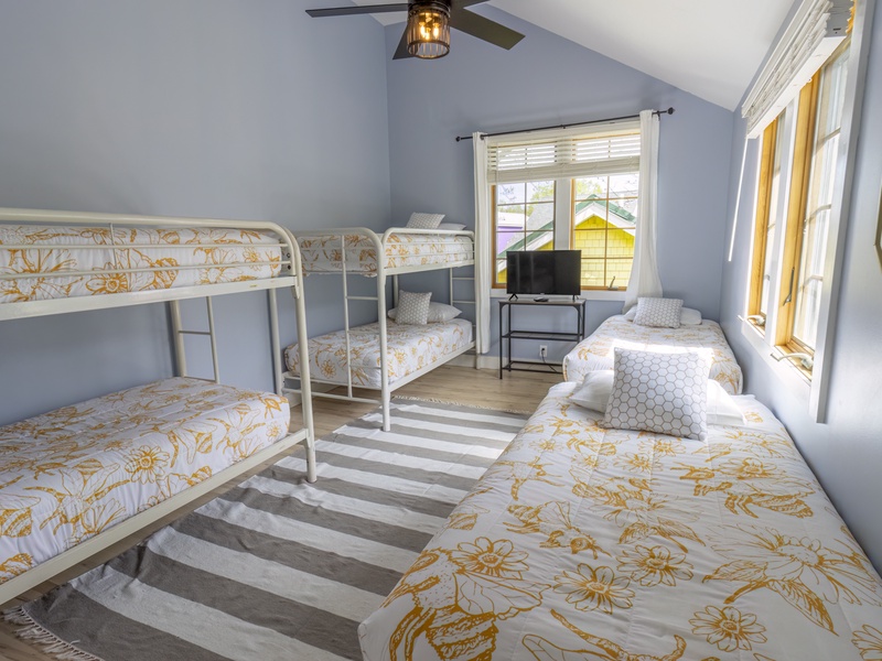 Second Level | Bedroom 3 | Two Twin Bunks | Two Twin Beds