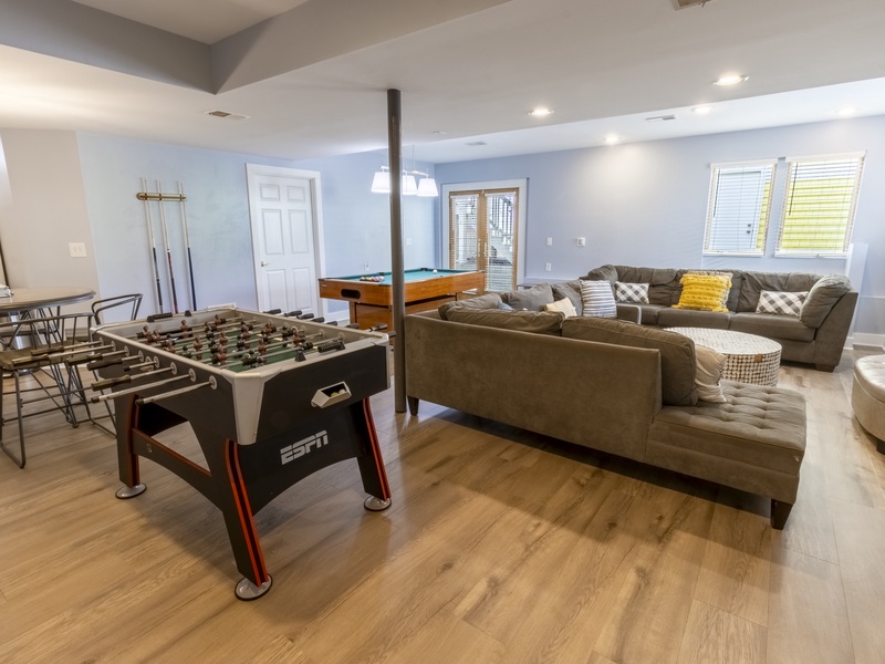 Basement | Living Room | Pool Table | Foosball 
