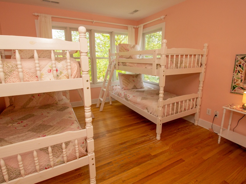 Second Level | Bedroom  2 | Two Twin Over Twin Bunk Beds