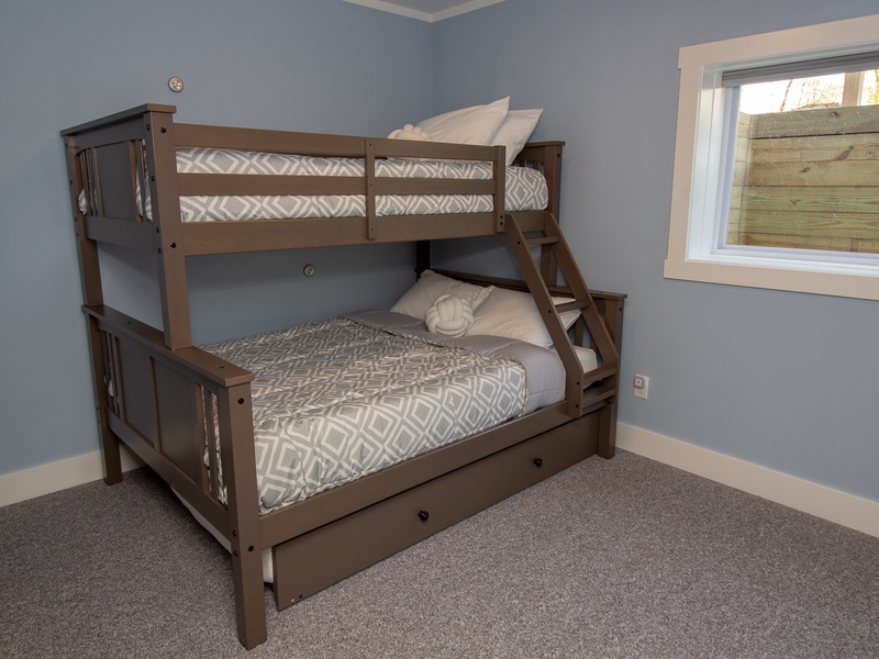 Basement | Bedroom 5 | Twin over Full Bunk Bed