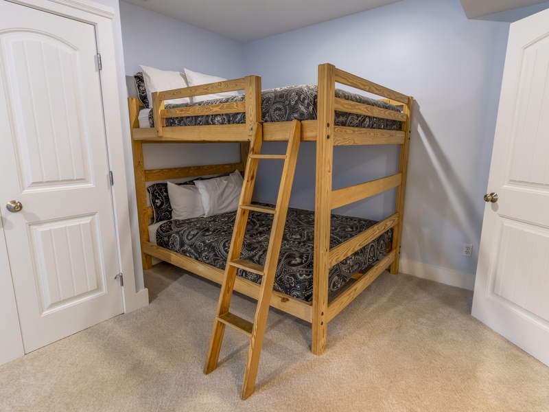 Basement Level | Bedroom 5 | Queen Over Queen Bunk Bed