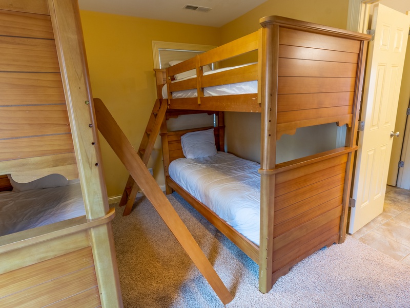 Second Level | Bedroom 3 | 2 Twin over Twin Bunks | Attached Bat