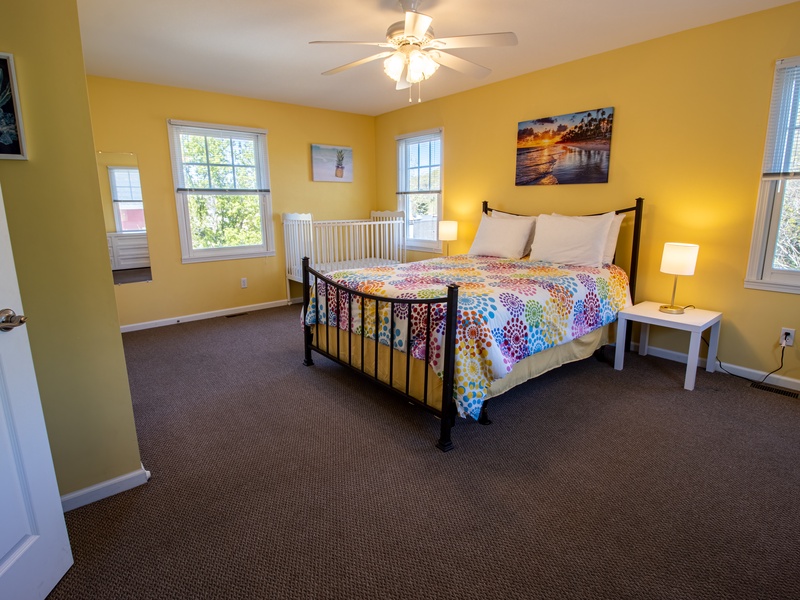 Second Level | Bedroom 6 | Queen with Crib and Attached Bath