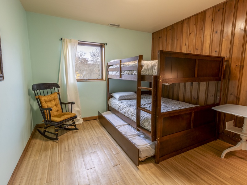 Basement | Bedroom 3 | Full over Full Bunk Bed with Trundle