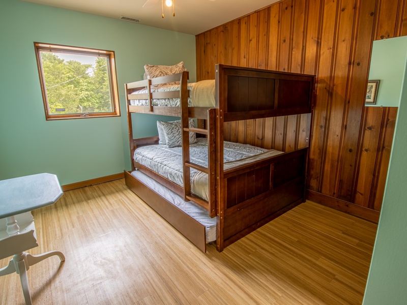 Basement | Bedroom 3 | Full over Full Bunk Bed with Trundle