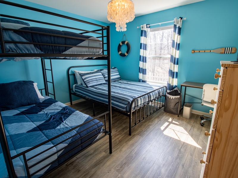 Main Level | Bedroom 3 | Twin Bunk Beds With A Queen Bed