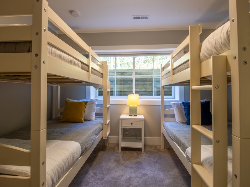 Basement Level | Bedroom 5 | 2 Twin over Twin Bunk Beds