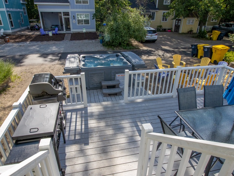 Back Deck | Hot Tub | Grill | Flat Top Grill | Fire Pit