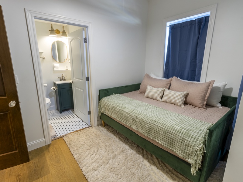 Main Level | Bedroom 1 | Full Day Bed | Attached Bath