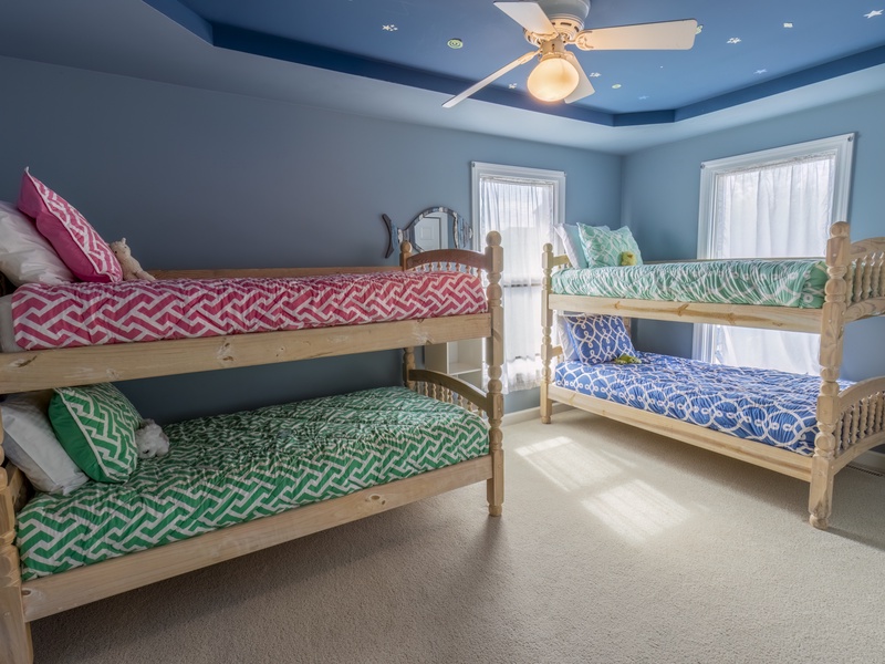 Second Level | Bedroom 4 | Two Twin Over Twin Bunks
