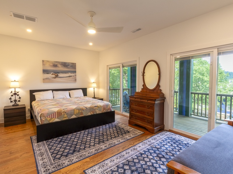 Second Level | Bedroom 2 | King | Attached Bath | Private Deck