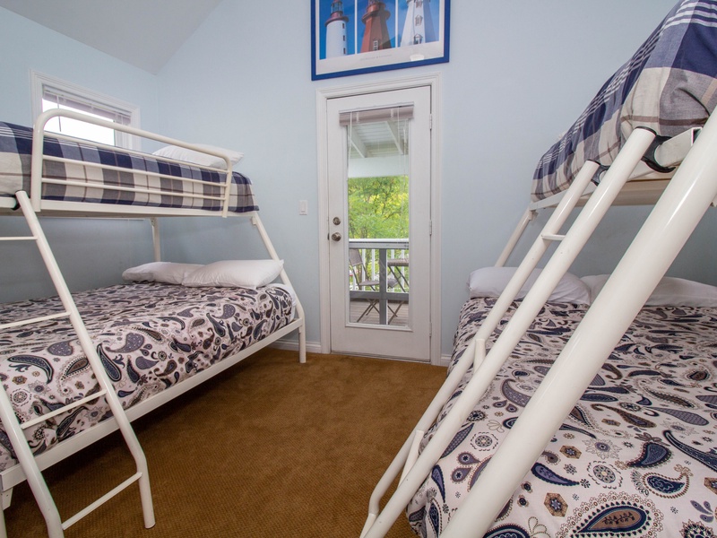 Second  Level | Bedroom 4 | Two Twin Over Full Bunk Beds With at
