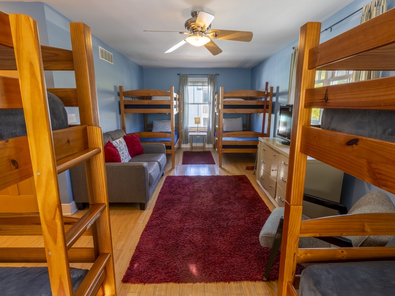 Second Level | Bedroom 2 | 2 Twin Over Twin Bunks