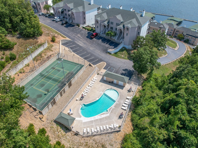 Aerial view of the complex