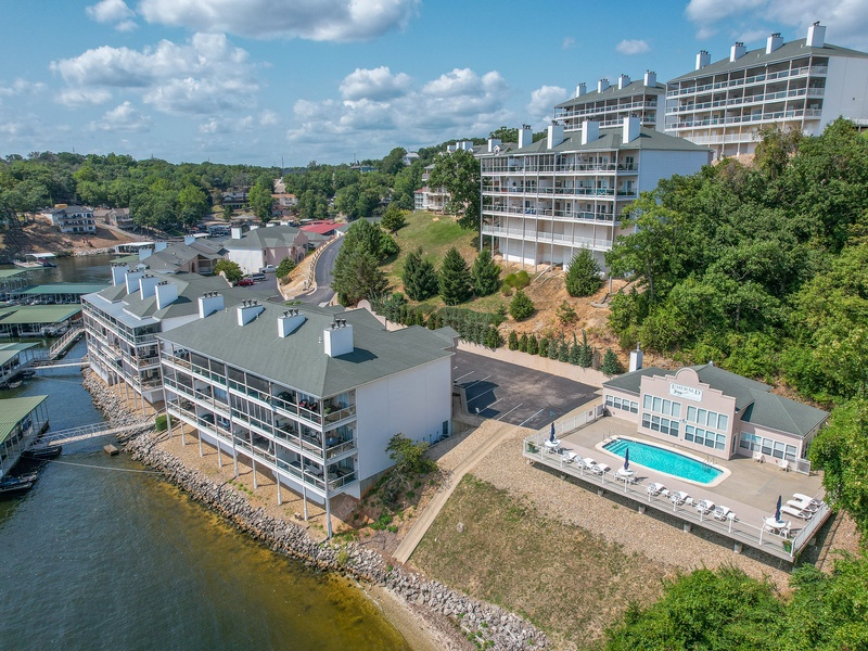 Aerial view of the complex