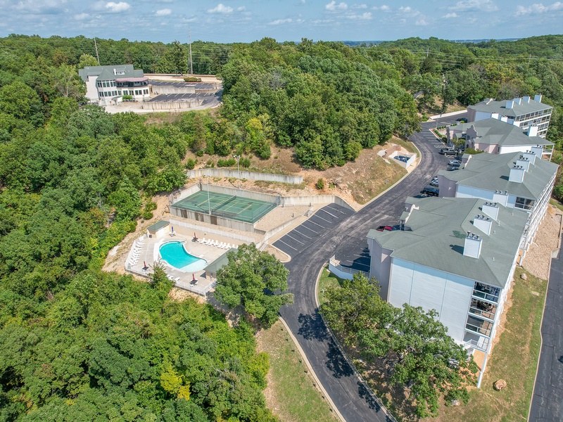 Aerial view of the complex