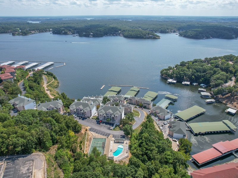 Aerial view of the complex