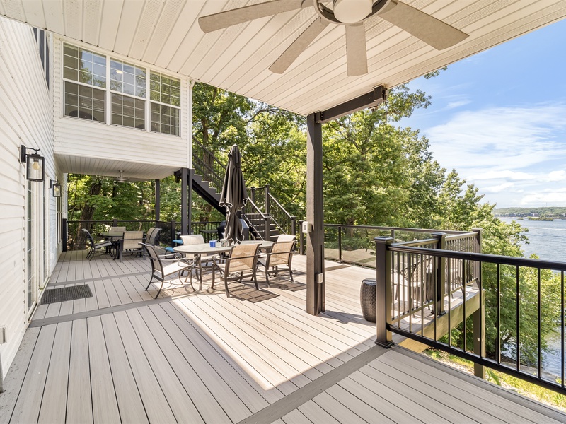 Lakeside deck lower level