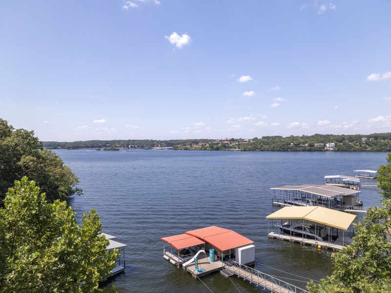 Aerial view of the dock
