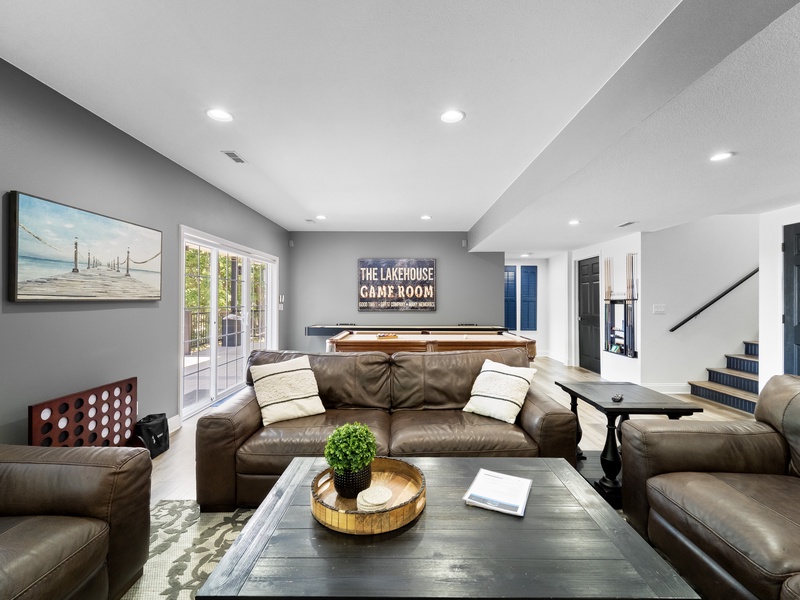 Lower level living area